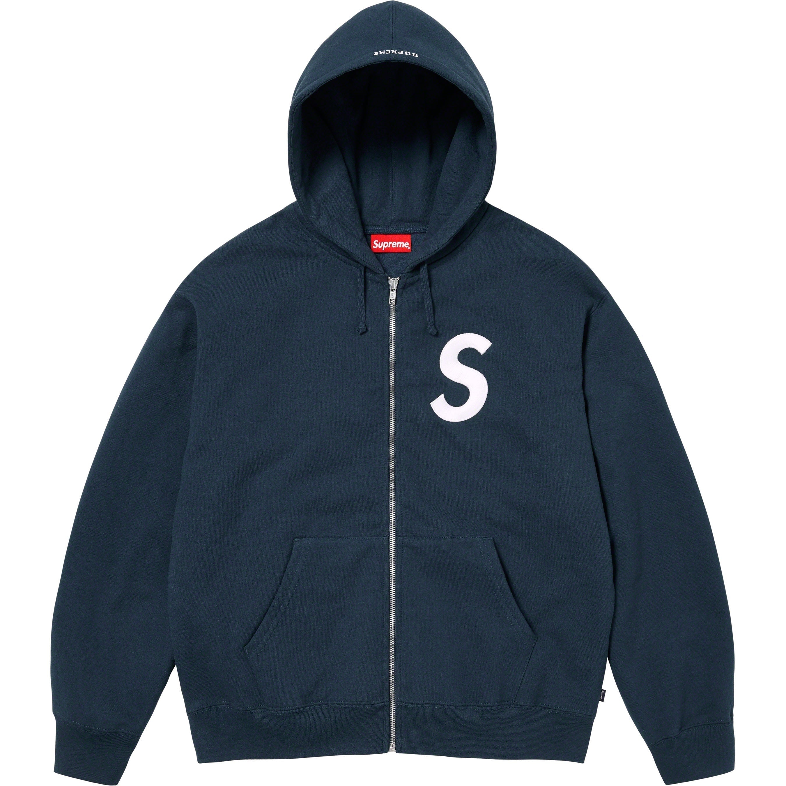 S Logo Zip Up Hooded Sweatshirt view 8